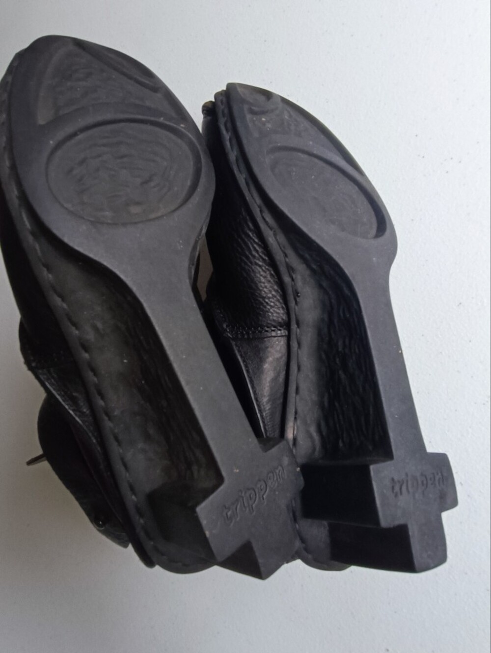 Trippen CHR Black Leather Wrapping Wedge Pumps Avant Garde Size 39 - Picture 10 of 11